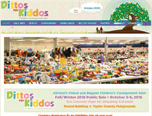 Tablet Screenshot of dittosforkiddos.com